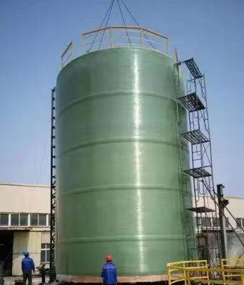 Customized GRP Vertical Horizontal FRP Tank HCl Malic Tartaric Benzoic Acid Storage