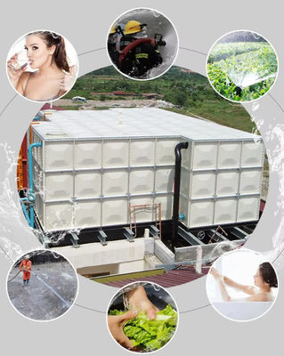 Smooth Surface Huge Liter FRP Panel Water Storage Tank Giant Gallon Rainwater Harvesting