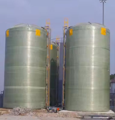 Industrial Chemical FRP GRP Vertical Storage Tank FRP Container 2000x3350