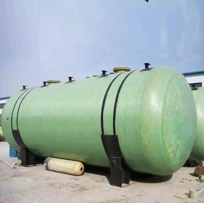 1000L Horizontal Fiberglass FRP Tank For Water Oil Gasoline Acid Alkali Storage