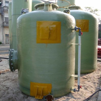 FRP Industrial Chemical Storage Tanks Customized Capacity Flat Bottom FRP Vertical Tank