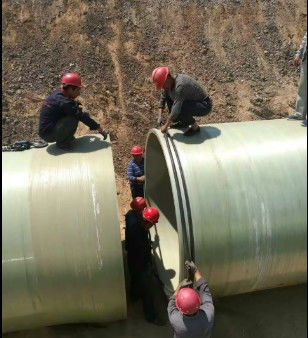 Fiberglass Reinforced Plastic FRP Pipe Round Underground Sand Pipe High Pressure