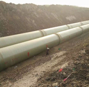 Fiberglass Reinforced Plastic FRP Pipe Round Underground Sand Pipe High Pressure