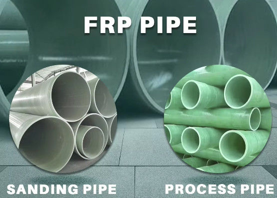100mm-4000mm Diameter FRP Pipe GRP Round Pipeline High Temperature Resistance