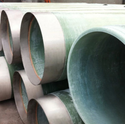 Large Diameter FRP Pipe Underground GFRP Tube Pipeline 6m 12m Length Smooth