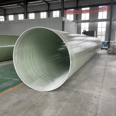 Smooth Or Textured Fiberglass Reinforced Plastic Pipe FRP Mortar Pipe Custom Thickness