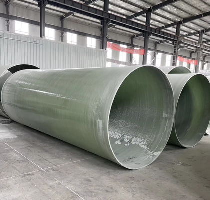 Smooth Or Textured Fiberglass Reinforced Plastic Pipe FRP Mortar Pipe Custom Thickness