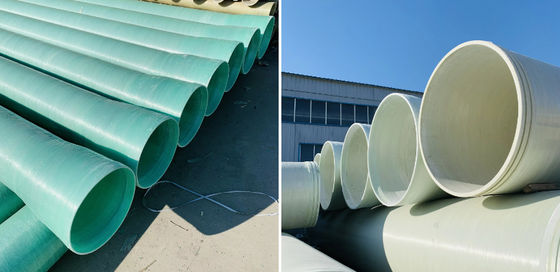 Fiberglass Glass Fiber Reinforced Frp Plastics Mortar Pipes  Grp Pipe Sand Pipe Anti Corrosion