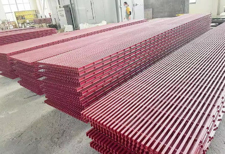 Modern Style Frp Grating Panels Fiberglass Grating Sheet 1220x3660mm For Car Washing Room