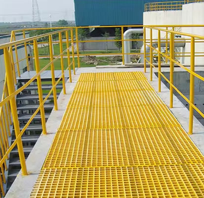 Plastic Floor Grating Cover Molded 4x8 Fiberglass Grating Frp 385mm Walkways GRP Grating