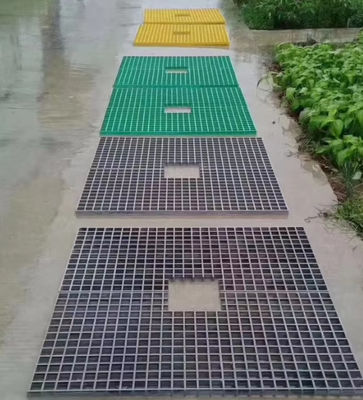 1220x3660mm Fiberglass Walkway Grating , FRP GRP Tree Grate Grille Cover