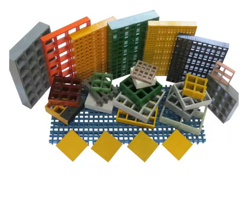 Custom Size Color Thickness FRP Grating , Pultrusion Fiberglass Molded Mesh Grating