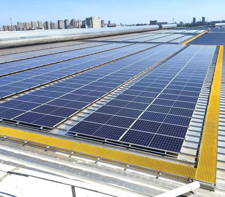 40x40x30mm Solar Roof Top Panel Mesh Pedestrian Walkway Fiberglass Grating