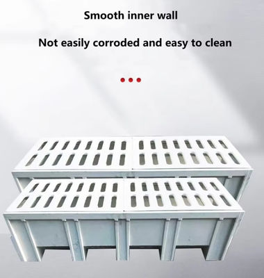 FRP GRP 200mm Fiberglass Trench Drain Grates Gutterway Anti Corrosion Easy Clean