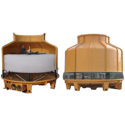 FRP GRP Round Water Cooling Tower , Circular Open Type Cooling Tower High Capacity