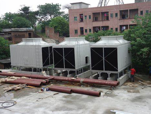 Counterflow GRP FRP Structure Cooling Tower 50-5000 Tons Capacity Customized Color