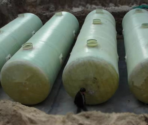 500L/Hour FRP Underground Septic Tank , Sewage Treatment FRP Bio Sewage Tank