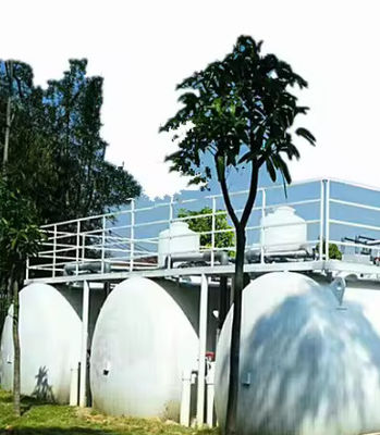 Fiber Reinforced Plastic FRP Storage Tanks Sewage Treatment Cylindrical Shape