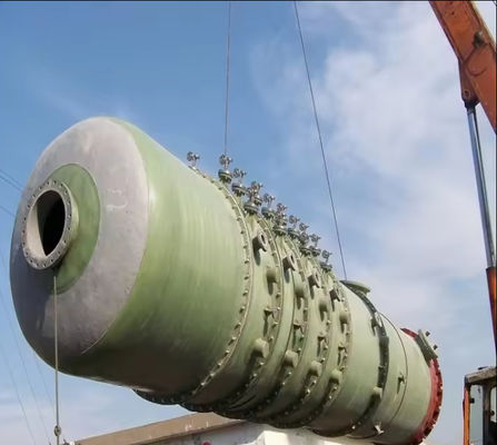 FRP Bubble Tower GRP Fiberglass Ammonia Absorption Tower For Pollution Industry