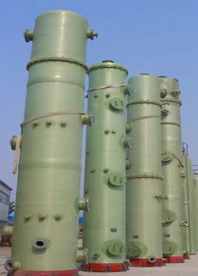 FRP Bubble Tower GRP Fiberglass Ammonia Absorption Tower For Pollution Industry