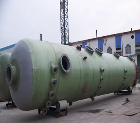 FRP Bubble Tower GRP Fiberglass Ammonia Absorption Tower For Pollution Industry