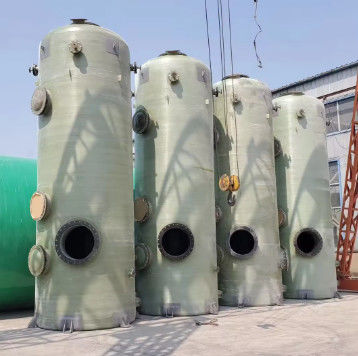 FRP Material Air Purification Industrial Waste Gas Tower GRP Water Gas Scrubbing Tower