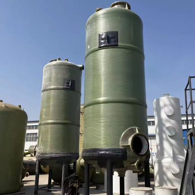 Fiberglass FRP Acid Mist Absorption Tower GRP HCL Hydrochloric Acid Storage Container