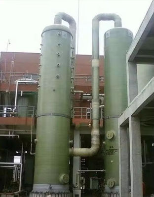 Vertical GRP Frp Absorption Tower  Sulfuric Acid Waste Gas Purifying Column Custom Capacity