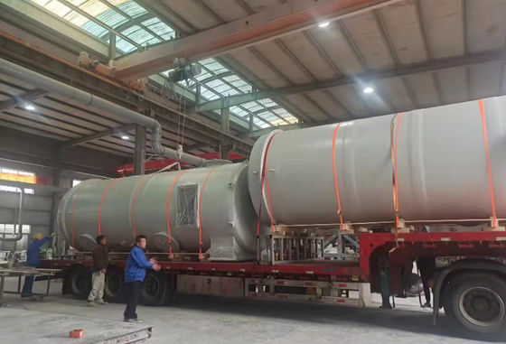 Acid Mist / Ammonia Mist Scrubber Absorption Tower With cylindrical FRP Structure