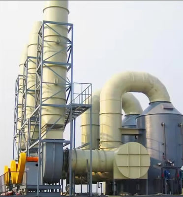 Industrial FRP GRP Absorption Tower For Tail Gas And Acid Mist Gas Treatment