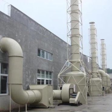 Coverable Gel Coat GRP FRP Absorption Tower Multi Layer Spraying For Waste Acid Gas
