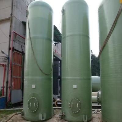 Coverable Gel Coat GRP FRP Absorption Tower Multi Layer Spraying For Waste Acid Gas
