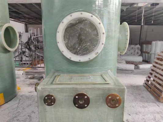 High Strength FRP Absorption Tower Cylindrical Purification Tower For Acid Alkali Mist