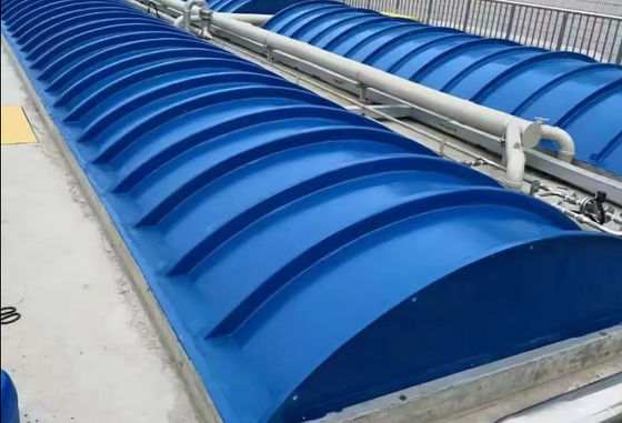 Curved Or Flat shape GRP FRP Cover Plate , Fiberglass Sewage Pool Tank Cover