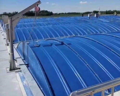 Professional Sewage Pool GRP Cover Plate , Gas Collecting Hood FRP Roof Sheet