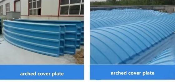Industrial Sewage Pool FRP Cover Fiberglass Corrugate Roof Tile Sheet Flame Retardant
