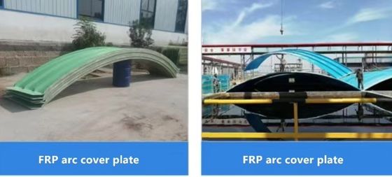 Industrial Sewage Pool FRP Cover Fiberglass Corrugate Roof Tile Sheet Flame Retardant