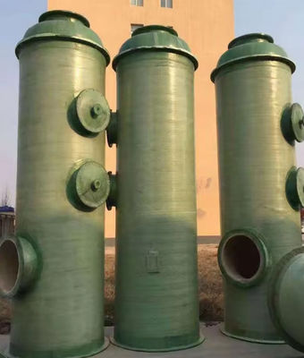 Long Life industrial FRP Desulfurization Tower / GRP Gas Purification Scrubber
