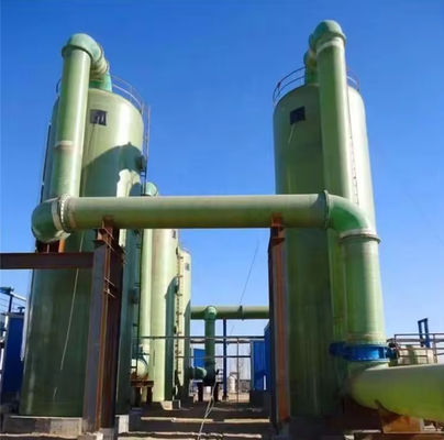 Custom Thick Power Plant Flue Gas Desulfurization Tower FRP Exausted Waste Gas Scrubber