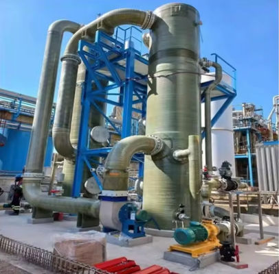 Fiberglass FRP GRP Waste Gas Desulfurization Tower For Exhaust Gas Purification