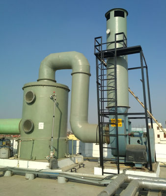 Cyclone Plate FRP Packed Fume Treatment Desulfurization Tower For Chemical Industry