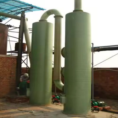 Glass Fiber Reinforced Plastics Desulfurization Tower FRP Cyclone Plate Tower Vertical