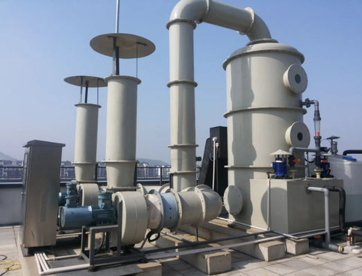 Large Volume Industrial FRP Desulfurization Spray Tower Wet Gas Scrubber With Gel Coat