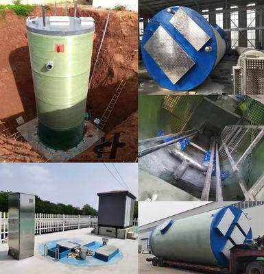 Customized Integrated FRP Pump Station prefabricated Sewage Pumping Stations