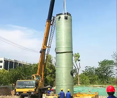 High Integration Sewage Lifting Rainwater Pumping Station FRP GRP Structure