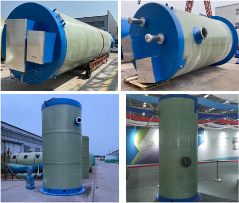 Custom Prefabricated FRP Pump Station Fiberglass Shell Sewage And Rainwater Lift Station