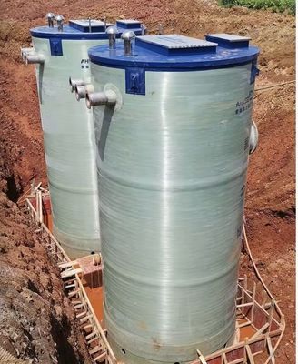 Prefabricated Integrated Submersible FRP Pump Station For Municipal Sewage Treatment