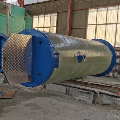 Integrated GRP FRP Prefab Pump Stations For Flood Control Sewage Treatment Solution