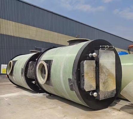 Integrated GRP FRP Prefab Pump Stations For Flood Control Sewage Treatment Solution
