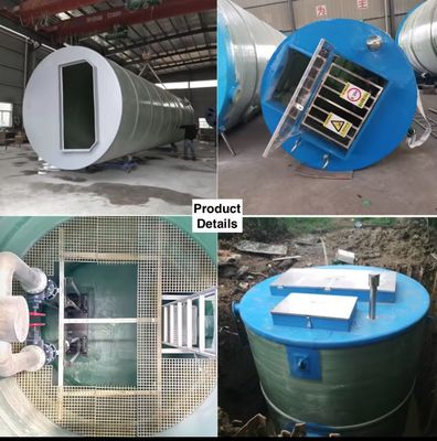 Integrated GRP FRP Prefab Pump Stations For Flood Control Sewage Treatment Solution